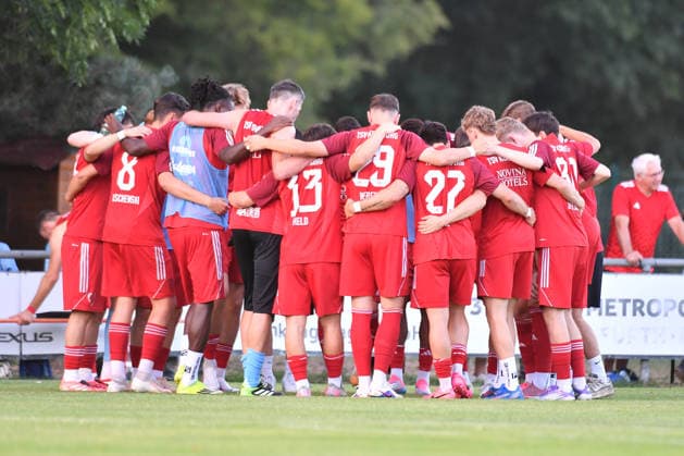 August 4, 2026 Soccer Season 2026–2027 BFV Toto Cup TSV Kornburg vs. SpVgg Bayreuth OGo xogox Team before kickoff