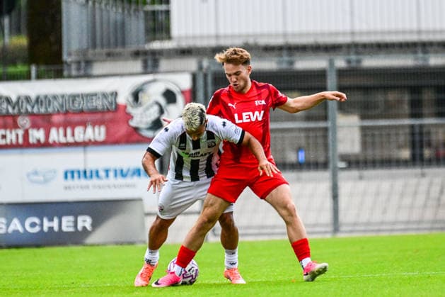 August 4, 2026, GER, Soccer, Men s, Bavarian Toto Cup, 2026–2027 Season, FC Memmingen vs. FC Ingolstadt 04 Sejdo Durakov Ingolstadt, 11, Luka Petrovic Memmingen, 17 Memmingen at ArenaPark Bavaria, Germany Copyright: xNordphotox xHafnerx