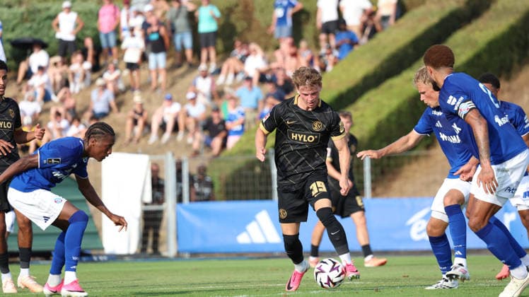August 4, 2026, xrekx, Soccer Friendly Match, SV Elversberg vs. Racing Strasbourg, Cole Campbell, SV 07 Elversberg. DFL and DFB regulations prohibit any use of photographs as image sequences and or quasi-video. Haguenau