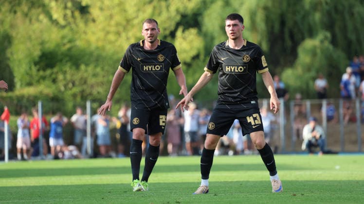 August 4, 2026, xrekx, Soccer Friendly Match, SV Elversberg vs. Racing Strasbourg v l Luca Sirch SV 07 Elversberg Felix Keidel SV 07 Elversberg DFL DFB REGULATIONS PROHIBIT ANY USE OF PHOTOGRAPHS AS IMAGE SEQUENCES AND OR QUASI-VIDEO Haguenau