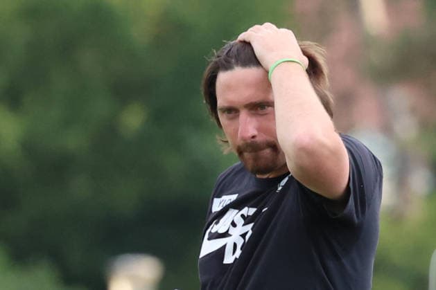 August 4, 2026, xrekx, soccer exhibition match, SV Elversberg vs. Racing Strasbourg, Vincent Wagner, coach of SV 07 Elversberg. DFL and DFB regulations prohibit any use of photographs as image sequences and or quasi-video. Haguenau