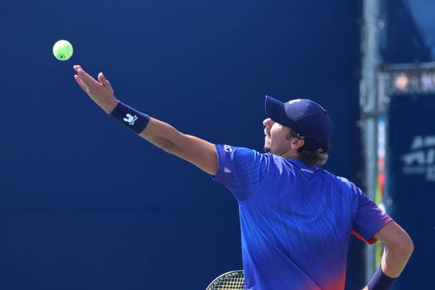 ATP, Tennis Herren Masters 1000 National Bank Open Montreal 2026 - Round of 64 - Day 4 Alexei Popyrin of Australia serves during the Men™s Singles round of 64 match against Roman Andres Burruchaga of Argentina on day 4 of the ATP Masters1000 National Bank Open at IGA Stadium. on August 4, 2026, in Montreal, Canada. (Photo by Horacio Zamora Eyepix Group) Copyright: xHoracioxZamorax xEyepixxGroupx HZ_04082026_193800