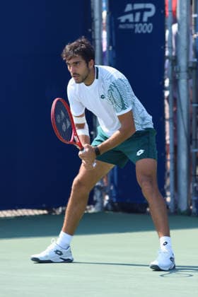 ATP, Tennis Herren Masters 1000 National Bank Open Montreal 2026 - Round of 64 - Day 4 Roman Andres Burruchaga of Argentina looks on during the Men™s Singles round of 64 match against Alexei Popyrin of Australia on day 4 of the ATP Masters1000 National Bank Open at IGA Stadium. on August 4, 2026, in Montreal, Canada. (Photo by Horacio Zamora Eyepix Group) Copyright: xHoracioxZamorax xEyepixxGroupx HZ_04082026_193819