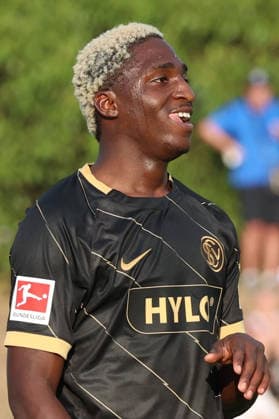 August 4, 2026, xrekx, Soccer Friendly Match, SV Elversberg vs. Racing Strasbourg, featuring David Mokwa, SV 07 Elversberg. DFL and DFB regulations prohibit any use of photographs as image sequences and or quasi-video. Haguenau