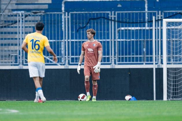 Germany Regional League Northeast 2026–2027, Matchday 3: 1 FC Magdeburg II vs. FSV 63 Luckenwalde, AVNET ARENA, Magdeburg, Noah Kruth (1 FC Magdeburg II), 30 touches Copyright: xTomxLauruschkatx