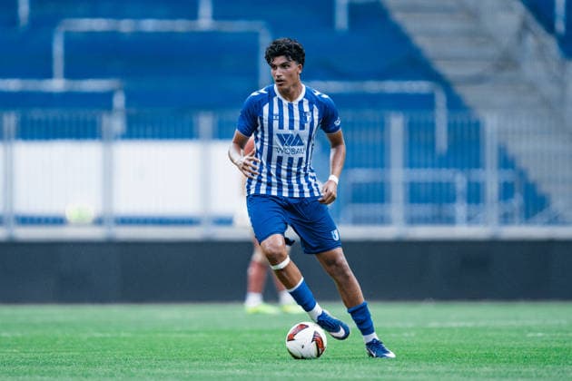 Germany Regional League Northeast 2026–2027, Matchday 3: 1 FC Magdeburg II vs. FSV 63 Luckenwalde, AVNET ARENA, Magdeburg; Batuhan Deliboyraz, 1 FC Magdeburg II, 5 on the ball Copyright: xTomxLauruschkatx