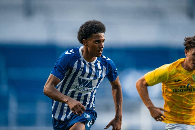 Germany Regional League Northeast 2026–2027, Matchday 3: 1 FC Magdeburg II vs. FSV 63 Luckenwalde, AVNET ARENA, Magdeburg, Jeremie Niklaus, 1 FC Magdeburg II, 17 Copyright: xTomxLauruschkatx