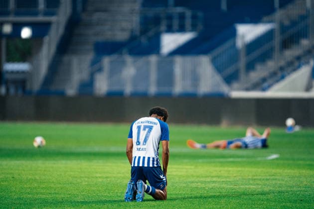 Germany Regional League Northeast 2026–2027, Matchday 3: 1 FC Magdeburg II vs. FSV 63 Luckenwalde, AVNET ARENA, Magdeburg; Jeremie Niklaus, 1 FC Magdeburg II; 17: Disappointing loss; Final whistle Copyright: xTomxLauruschkatx