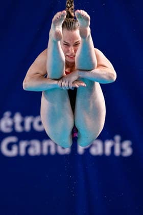 Swimming, European Championships in Paris, diving, synchronised diving, women, 3-metre springboard, final
