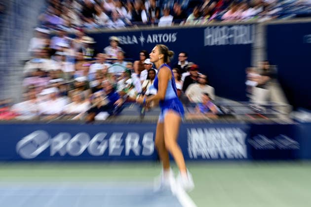 August 4, 2026, Toronto, Ontario, Canada: ARYNA SABALENKA of Belarus is seen during her second-round match against Moyuka Uchijima of Japan at the National Bank Open, part of the Hologic WTA, Tennis Damen Tour, at Sobeys Stadium. Toronto Canada - ZUMAr228 20260804_znp_r228_035 Copyright: xVasiliyxRyabykhx