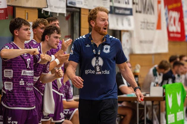 August 4, 2026, xovx, Lindencup Handball Tournament, HSG Wetzlar vs. TV Hüttenberg, Coach Stefan Kneer, TV Hüttenberg, Linden City Hall, Hesse, Germany, DE