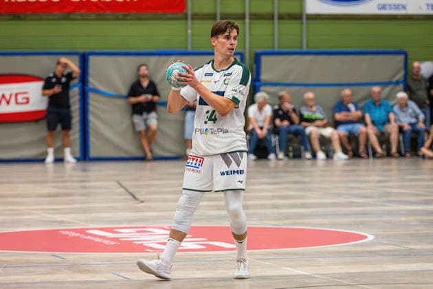 August 4, 2026, xovx, Lindencup Handball Tournament, HSG Wetzlar vs. TV Hüttenberg, Paul Kompenhans, HSG Wetzlar, Stock Photo, Linden City Hall, Hesse, Germany, DE