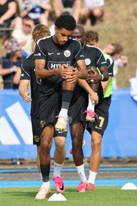 August 4, 2026, Soccer, Men s, Friendly, 2026–2027 Season, Racing Strasbourg vs. SV 07 Elversberg, Francis Onyeka, SV 07 Elversberg, Haguenau, Parc des Sports de Haguenau, Grand Est, France, FRA Copyright: xSebastianxBachx