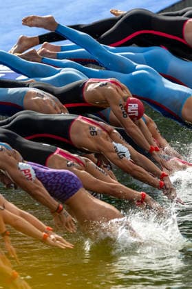 SWIMMING - EAC 2026 PARIS,FRANCE,05.AUG.26 - SWIMMING - European Aquatics Championships Paris 2026, open water, 5km, men. Image shows Luca Karl (AUT).  GEPAxpictures xPhilippxBrem