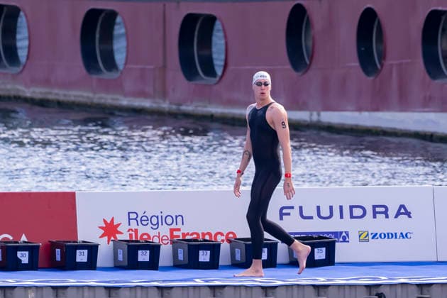 France, Paris, Centre Aquatique Olympique Metropole du Grand Paris, August 5, 2026, European Aquatics Championships – Artistic Swimming, Day 6, 5 km Open Water, Florian Wellbrock of Germany, Photo by Eibner Pressefoto Tino Henschel, European Aquatics Championships – Artistic Swimming, Day 6, 5 km Open Water, Paris Copyright: xEibnerxPressefotox