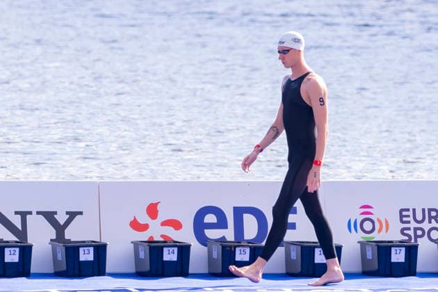 France, Paris, Centre Aquatique Olympique Metropole du Grand Paris, August 5, 2026, European Aquatics Championships – Artistic Swimming, Day 6, 5 km Open Water, Florian Wellbrock of Germany, Photo by Eibner Pressefoto Tino Henschel, European Aquatics Championships – Artistic Swimming, Day 6, 5 km Open Water, Paris Copyright: xEibnerxPressefotox