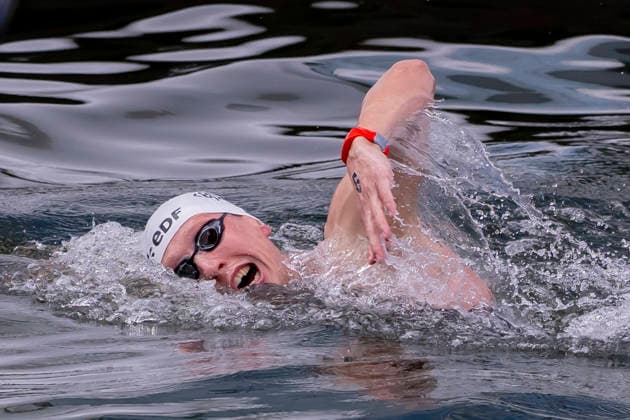 France, Paris, Centre Aquatique Olympique Metropole du Grand Paris, August 5, 2026, European Aquatics Championships – Artistic Swimming, Day 6, 5 km Open Water, Florian Wellbrock of Germany, Photo by Eibner Pressefoto Tino Henschel, European Aquatics Championships – Artistic Swimming, Day 6, 5 km Open Water, Paris Copyright: xEibnerxPressefotox