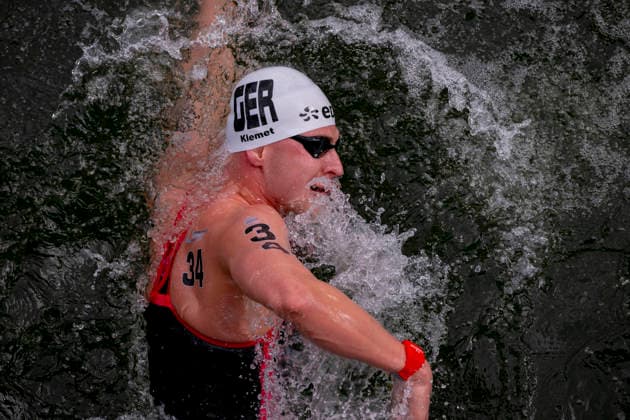 France, Paris, Centre Aquatique Olympique Metropole du Grand Paris, August 5, 2026, European Aquatics Championships – Artistic Swimming, Day 6, 5 km Open Water, Oliver Klemet of Germany, Photo by Eibner Pressefoto Tino Henschel, European Aquatics Championships – Artistic Swimming, Day 6, 5 km Open Water, Paris Copyright: xEibnerxPressefotox