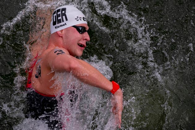 France, Paris, Centre Aquatique Olympique Metropole du Grand Paris, August 5, 2026, European Aquatics Championships – Artistic Swimming, Day 6, 5 km Open Water, Oliver Klemet of Germany, Photo by Eibner Pressefoto Tino Henschel, European Aquatics Championships – Artistic Swimming, Day 6, 5 km Open Water, Paris Copyright: xEibnerxPressefotox