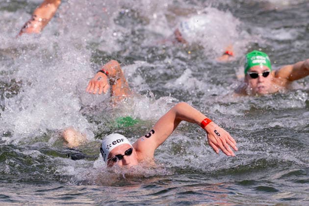 France, Paris, Centre Aquatique Olympique Metropole du Grand Paris, August 5, 2026, European Aquatics Championships – Artistic Swimming, Day 6, 5 km Open Water, Florian Wellbrock of Germany, Photo by Eibner Pressefoto Tino Henschel, European Aquatics Championships – Artistic Swimming, Day 6, 5 km Open Water, Paris Copyright: xEibnerxPressefotox