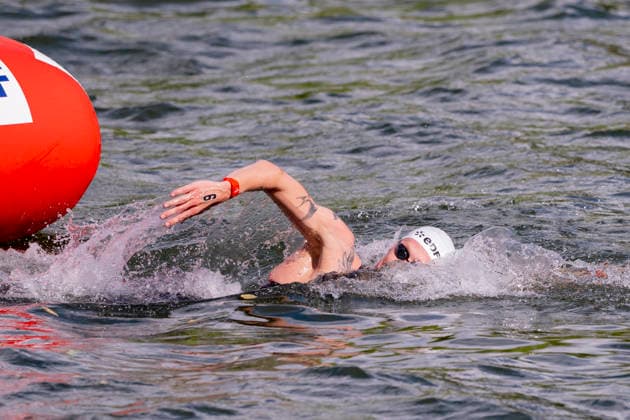 France, Paris, Centre Aquatique Olympique Metropole du Grand Paris, August 5, 2026, European Aquatics Championships – Artistic Swimming, Day 6, 5 km Open Water, Florian Wellbrock of Germany, Photo by Eibner Pressefoto Tino Henschel, European Aquatics Championships – Artistic Swimming, Day 6, 5 km Open Water, Paris Copyright: xEibnerxPressefotox