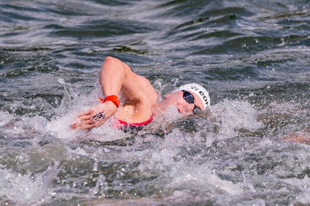 France, Paris, Centre Aquatique Olympique Metropole du Grand Paris, August 5, 2026, European Aquatics Championships – Artistic Swimming, Day 6, 5 km Open Water, Oliver Klemet of Germany, Photo by Eibner Pressefoto Tino Henschel, European Aquatics Championships – Artistic Swimming, Day 6, 5 km Open Water, Paris Copyright: xEibnerxPressefotox