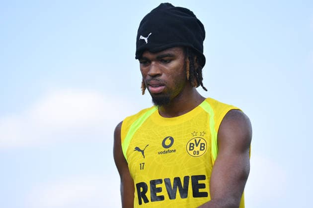 Soccer: Bundesliga 1 – Borussia Dortmund Training on August 5, 2026, at the Hohenbuschei Training Facility in Dortmund; Carney Chukwuemeka; Dortmund cuts training short xRx