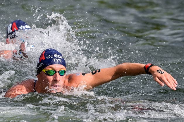 Marc-Antoine Olivier of France competes in the open water swimming 5km Men Final during the European Aquatics Championships at the River Seine in Paris (France), August 5, 2026. Giorgio Scala DBM - Deepbluemedia Insidefoto