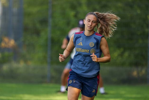 Katharina Naschenweng, FC Bayern Munich, 19, running, GER, FC Bayern Munich Women s Training, Soccer, Google Pixel Women s Bundesliga, 2026–2027 Season, August 5, 2026, GER, FC Bayern Munich Women s Training, Soccer, Google Pixel Women s Bundesliga, 2026–2027 Season, August 5, 2026, Munich Copyright: xEibner-Pressefoto JennixMaulx EP_JML