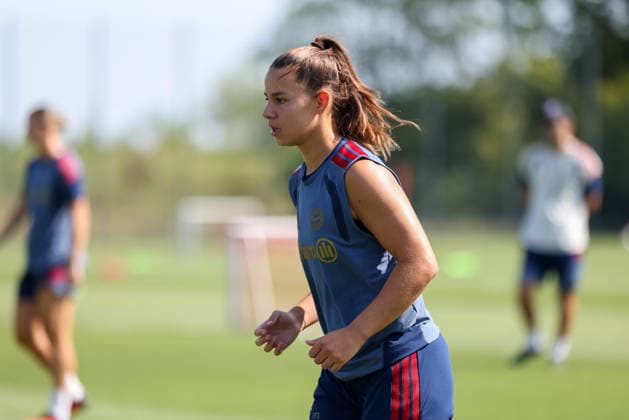 Lena Oberdorf, FC Bayern Munich, 08, GER, FC Bayern Munich Women s Training, Soccer, Google Pixel Women s Bundesliga, 2026–2027 Season, August 5, 2026, GER, FC Bayern Munich Women s Training, Soccer, Google Pixel Women s Bundesliga, 2026–2027 Season, August 5, 2026, Munich Copyright: xEibner-Pressefoto JennixMaulx EP_JML