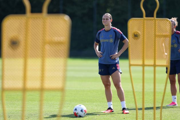 Klara Buehl, FC Bayern Munich, 17, GER, FC Bayern Munich Women s Training, Soccer, Google Pixel Women s Bundesliga, 2026–2027 Season, August 5, 2026, GER, FC Bayern Munich Women s Training, Soccer, Google Pixel Women s Bundesliga, 2026–2027 Season, August 5, 2026, Munich Copyright: xEibner-Pressefoto JennixMaulx EP_JML