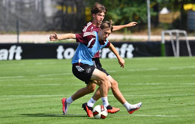 August 5, 2026 Soccer 2 Bundesliga 2026–2027 Season 1 FC Nuremberg FCN Club Training Sports Photo Zink xwoxzix Marko Soldic 16, 1 FC Nuremberg FCN in front of Marc Kornwachs Barjuan 35, 1 FC Nuremberg FCN