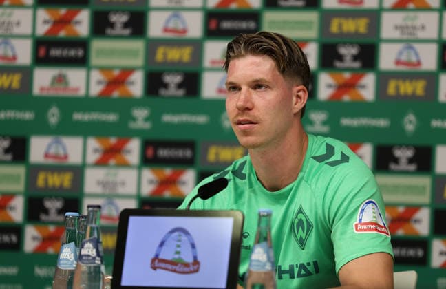 August 5, 2026, Germany, Soccer, Men s, Bundesliga 1, 2026–2027 Season, Player Introduction, SV Werder Bremen s Cedric Itten, 26, is introduced at a press conference at the Parkstadion in Zell am Ziller, Tyrol, Austria Copyright: xNordphotox xMaasx