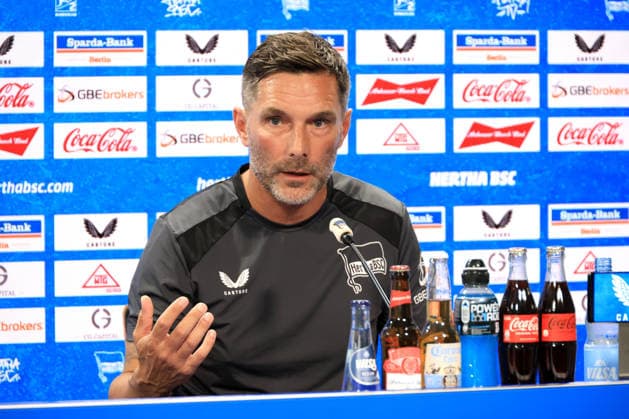 August 5, 2026, Germany, Soccer, 2. Bundesliga, 2026–2027 Season, Sportforum, Hertha BSC, Press Conference with Head Coach Stefan Leitl, Hertha BSC Berlin, 2nd Division, DFB and DFL regulations prohibit any use of photographs as image sequences and or quasi-video, Berlin Sportforum, Berlin, Germany Copyright: xNordphotox xEnglerx