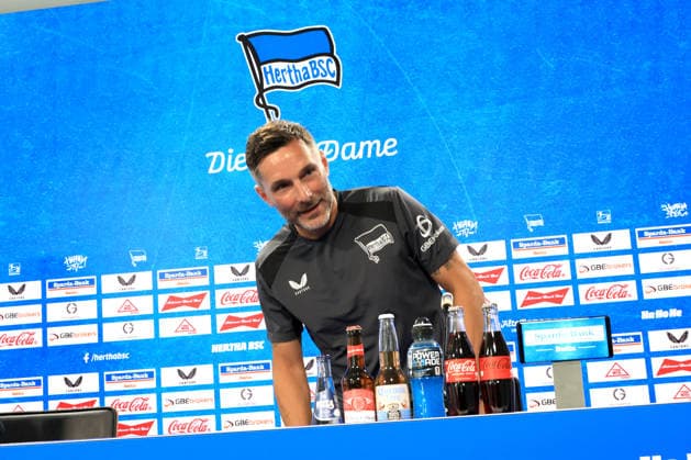 August 5, 2026, Germany, Soccer, 2. Bundesliga, 2026–2027 Season, Sportforum, Hertha BSC, Press Conference with Head Coach Stefan Leitl, Hertha BSC Berlin, 2nd Division, DFB and DFL regulations prohibit any use of photographs as image sequences and or quasi-video, Berlin Sportforum, Berlin, Germany Copyright: xNordphotox xEnglerx