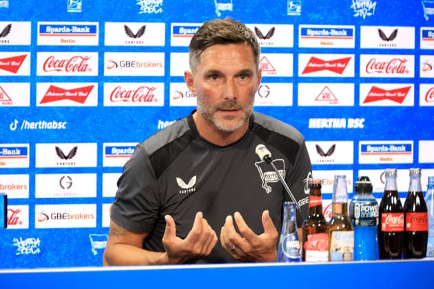 August 5, 2026, Germany, Soccer, 2. Bundesliga, 2026–2027 Season, Sportforum, Hertha BSC, Press Conference with Head Coach Stefan Leitl, Hertha BSC Berlin, 2nd Division, DFB and DFL regulations prohibit any use of photographs as image sequences and or quasi-video, Berlin Sportforum, Berlin, Germany Copyright: xNordphotox xEnglerx