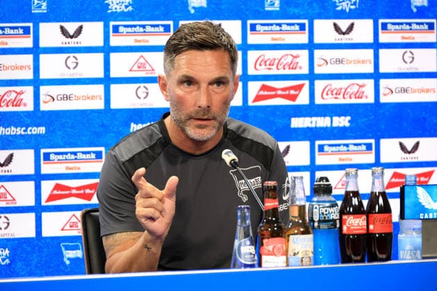 August 5, 2026, Germany, Soccer, 2. Bundesliga, 2026–2027 Season, Sportforum, Hertha BSC, Press Conference with Head Coach Stefan Leitl, Hertha BSC Berlin, 2nd Division, DFB and DFL regulations prohibit any use of photographs as image sequences and or quasi-video, Berlin Sportforum, Berlin, Germany Copyright: xNordphotox xEnglerx