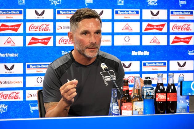 August 5, 2026, Germany, Soccer, 2. Bundesliga, 2026–2027 Season, Sportforum, Hertha BSC, Press Conference with Head Coach Stefan Leitl, Hertha BSC Berlin, 2nd Division, DFB and DFL regulations prohibit any use of photographs as image sequences and or quasi-video, Berlin Sportforum, Berlin, Germany Copyright: xNordphotox xEnglerx