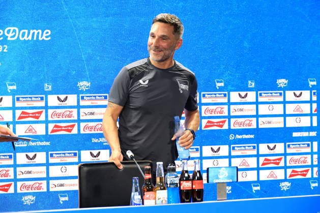 August 5, 2026, Germany, Soccer, 2. Bundesliga, 2026–2027 Season, Sportforum, Hertha BSC, Press Conference with Head Coach Stefan Leitl, Hertha BSC Berlin, 2nd Division, DFB and DFL regulations prohibit any use of photographs as image sequences and or quasi-video, Berlin Sportforum, Berlin, Germany Copyright: xNordphotox xEnglerx