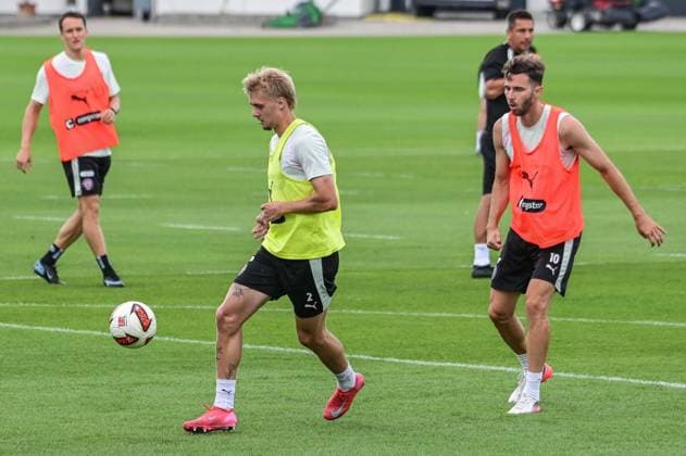 Rony Jansson, Branimir Hrgota, St. Pauli, Germany, Hamburg, Training Facility on Kollaustrasse, Soccer, 2. Bundesliga, FC St. Pauli