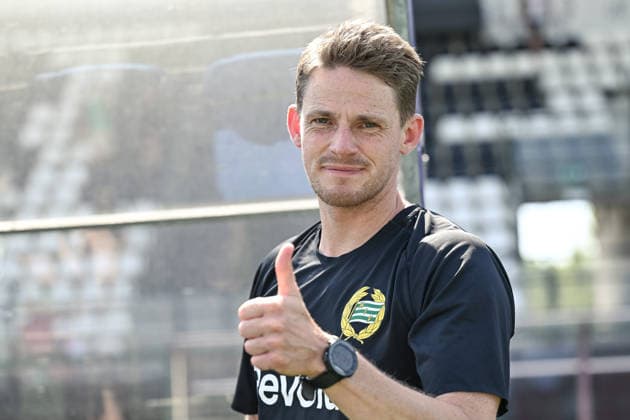 August 5, 2026: Hammarby head coach William Strömberg ahead of the UEFA Women’s Champions League qualifying match between Hammarby and Apolonia on August 5, 2026 in Biella. Photo by Daniele Buffa, BILDBYRAN COP 18 XY0120 soccer football UEFA Women’s Champions League Hammarby Apolonia women’s BBENG qualifiers  Copyright: DanielexBuffa BB260805BB201