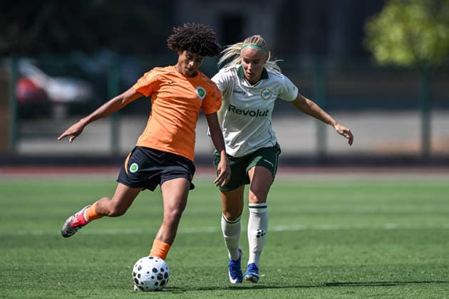 August 5, 2026: Anna Walter of Hammarby during the UEFA Women’s Champions League qualifying match between Hammarby and Apolonia on August 5, 2026 in Biella. Photo by Daniele Buffa. BILDBYRAN COP 18 XY0120 soccer football fotball UEFA Women s Champions League Hammarby Apolonia women s BBENG qualifiers  Copyright: DanielexBuffa BB260805BB217