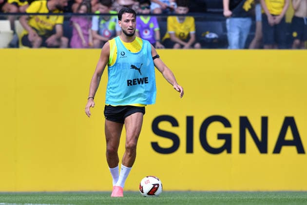 Soccer, Bundesliga 1: Borussia Dortmund training session on August 5, 2026, at the Hohenbuschei training facility in Dortmund. Ramy Bensebaini, Dortmund xRx