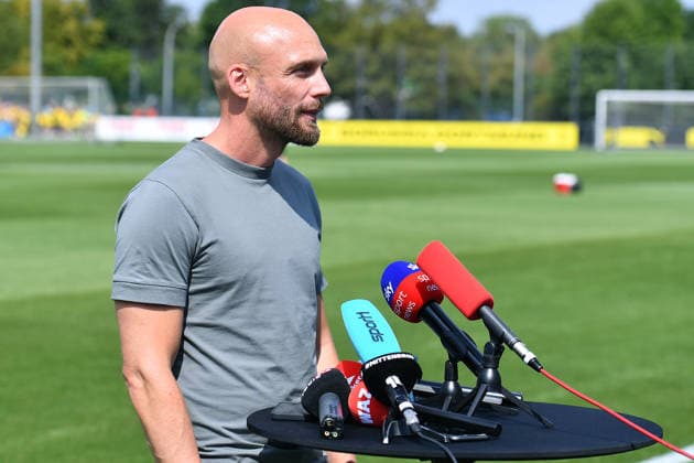 Soccer: Bundesliga 1 – Borussia Dortmund Training on August 5, 2026, at the Hohenbuschei Training Facility in Dortmund; Interview with Ole Book, Dortmund’s Sports Director xRx