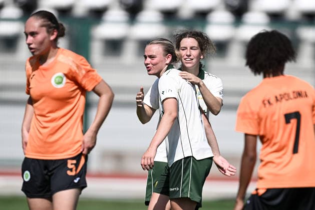 August 5, 2026: Mari Nyhagen Rosendal of Hammarby celebrates after scoring the 0-1 goal during the UEFA Women’s Champions League qualifying match between Hammarby and Apolonia on August 5, 2026 in Biella. Photo by Daniele Buffa, BILDBYRAN COP 18 XY0120 soccer football fotball UEFA Women’s Champions League Hammarby Apolonia women’s BBENG qualifiers celebration  Copyright: DanielexBuffa BB260805BB246