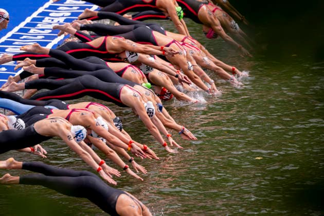 France, Paris, Centre Aquatique Olympique Metropole du Grand Paris, August 5, 2026, European Aquatics Championships – Artistic Swimming, Day 6, Women’s 5 km Open Water, Julia Ackermann of Germany, Photo by Eibner Pressefoto Tino Henschel European Aquatics Championships – Artistic Swimming, Day 6, Women’s 5 km Open Water, Paris Copyright: xEibnerxPressefotox