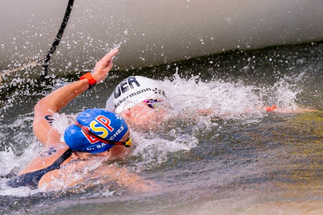 France, Paris, Centre Aquatique Olympique Metropole du Grand Paris, August 5, 2026, European Aquatics Championships – Artistic Swimming, Day 6, Women’s 5 km Open Water, Julia Ackermann of Germany, Photo by Eibner Pressefoto Tino Henschel European Aquatics Championships – Artistic Swimming, Day 6, Women’s 5 km Open Water, Paris Copyright: xEibnerxPressefotox