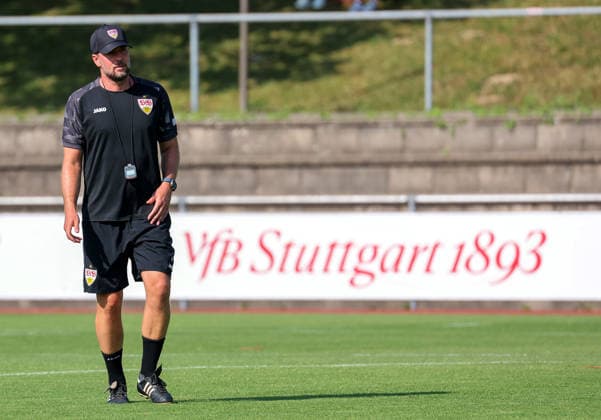 August 5, 2026, Germany, Grassau, Bundesliga, 2026–2027 season, VfB Stuttgart training camp, VfB coach Sebastian Hoeneß