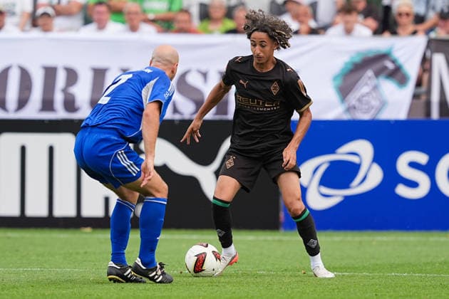 August 5, 2026, xydrx, Soccer, Friendly Match, FC Rottach Egern vs. Borussia Mönchengladbach, 2026–2027 Season, Birkenmoos Stadium, Markus Stoeckl, FC Rottach Egern, 2 Wael Mohya, Borussia Mönchengladbach, 36 DFB regulations prohibit any use of photographs as image sequences and or quasi-video Copyright: HMBxMedia YannisxDreimann