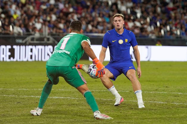 HONGKONG-SOCCER FOOTBALL-FEST Liam Delap of Chelsea F.C. during a match of Chelsea Football Club and Juventus at Kai Tan Stadium during the Hong Kong Football Festival 2026 in Hong Kong, August 5, 2026. NEXPHER Vernon Yuen HONG KONG